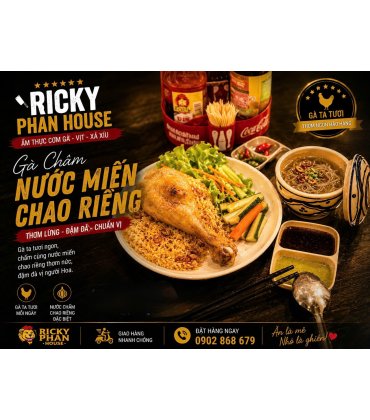 Cơm đùi gà châm nước miến